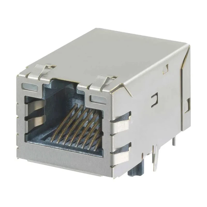 Molex 93755 Series RJ45 Connector Female, Panel Mount Shielded Right Angle 2 Port 8 Way RJ45