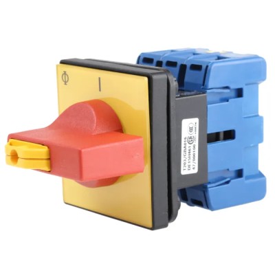 Kraus & Naimer 3-Pole Panel Mount Isolator Switch, IP65, Red Handle, 63A, 22 kW, 690V AC KG64.T203/GBA016.E