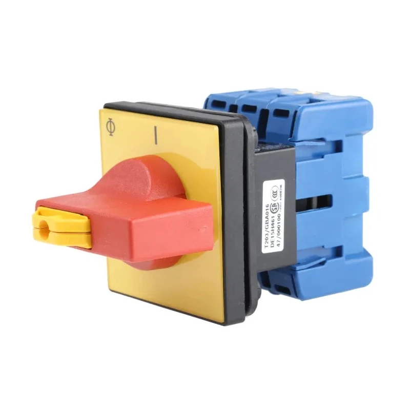Kraus & Naimer 3-Pole Panel Mount Isolator Switch, IP65, Red Handle, 63A, 22 kW, 690V AC KG64.T203/GBA016.E