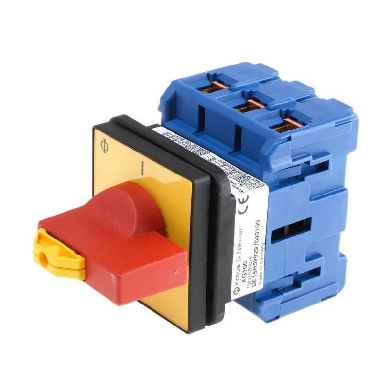 Kraus & Naimer 3-Pole Panel Mount Isolator Switch, IP65, 100A, 37 kW KG100.T203/GBA016.E