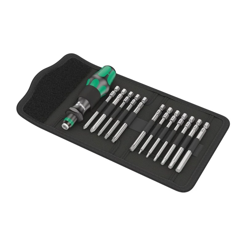Wera Interchangeable Standard Screwdriver Set, 13-Piece, DIN ISO 1173-C 6.3 and E 6.3, Czech Republic 05004171001
