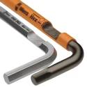 Wera 9 Piece L Metric Hex Key Set, Hex Size 2 to 8 mm, Stainless Steel, Long Arm, Hex Ball End 05004173001