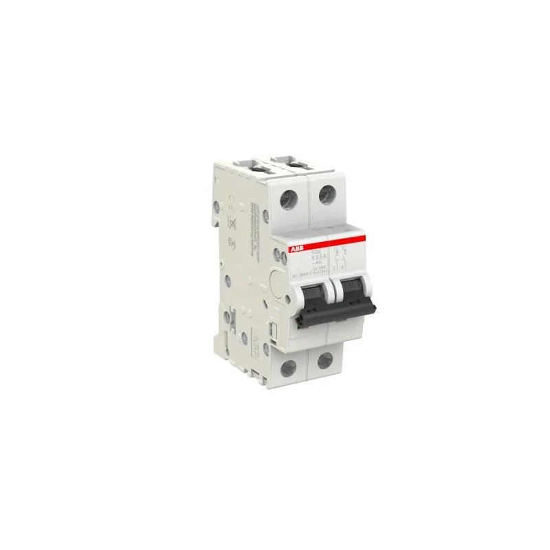 ABB System Pro M Compact S200 Miniature Circuit Breaker, 2-Pole, 500mA, Type K, 400V AC 2CDS252001R0157 S202 K 0.5A - 10 KA