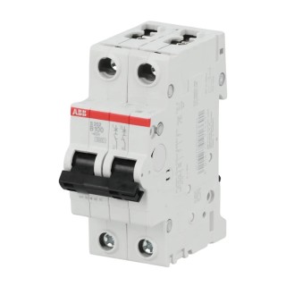 ABB System Pro M Compact S200 Miniature Circuit Breaker, 2-Pole, 100A, Type B, 400V AC, 6 kA 2CDS252001R0825 S202-B100 6kA