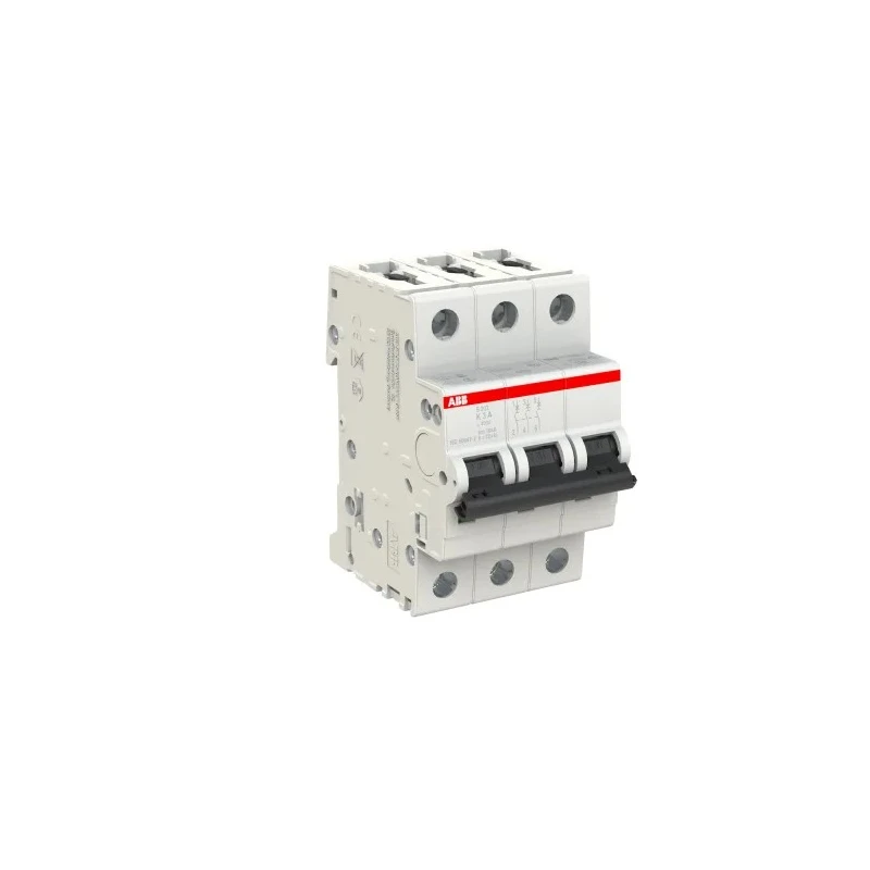 ABB System Pro M Compact S200 Miniature Circuit Breaker, 3-Pole, 3A, Type K Thermomagnetic 2CDS253001R0317 S203 K 3A - 10 KA