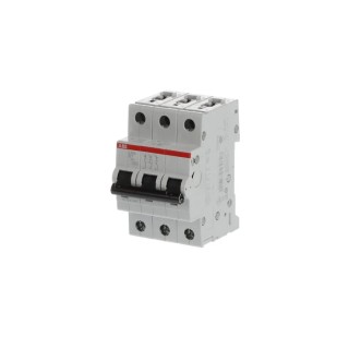 ABB System Pro M Compact S200 Miniature Circuit Breaker, 3-Pole, 1A, Type D, 400V AC, 12V 2CDS253001R0011 S203 D 1A - 10 KA