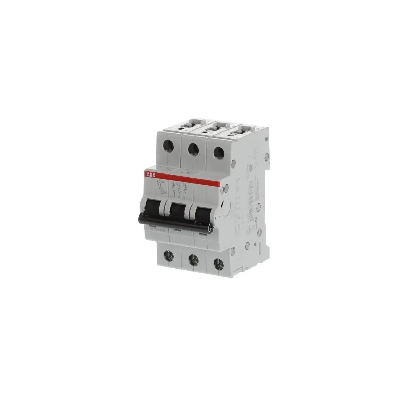 ABB System Pro M Compact S200 Miniature Circuit Breaker, 3-Pole, 1A, Type D, 400V AC, 12V 2CDS253001R0011 S203 D 1A - 10 KA