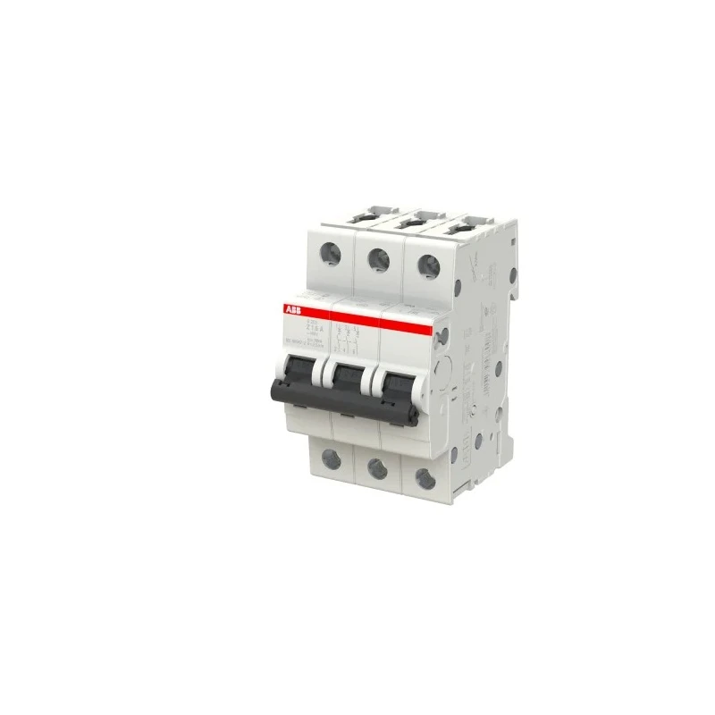 ABB System Pro M Compact S200 Miniature Circuit Breaker 3-Pole 1.6A Type Z 400V AC 6 kA 2CDS253001R0258 S203 Z 1.6A - 10 KA