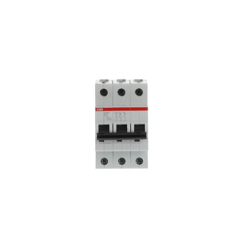 ABB System Pro M Compact S200 Miniature Circuit Breaker, 3-Pole, 1A, Type D, 400V AC, 12V 2CDS253001R0011 S203 D 1A - 10 KA