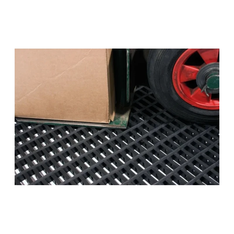 Coba Europe Black Anti-Slip Polyvinyl Chloride Mat Cross Ribbed Finish 5 m x 900 mm x 12 mm CE010905