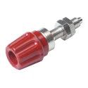 Hirschmann Test & Measurement Red 63A Binding Post with Brass Contacts and Nickel Plating 2.6mm Hole Diameter 930117101
