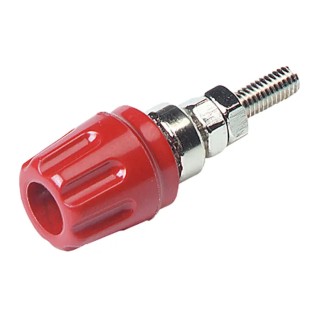 Hirschmann Test & Measurement Red 16A Binding Post with Brass Contacts and Nickel Plated 2mm Hole Diameter 930099101