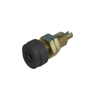 Hirschmann Test & Measurement Black Female Banana Socket 4 mm Connector 60V DC 16A Gold Plating 930175700