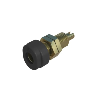 Hirschmann Test & Measurement Black Female Banana Socket 4 mm Connector 60V DC 16A Gold Plating 930175700