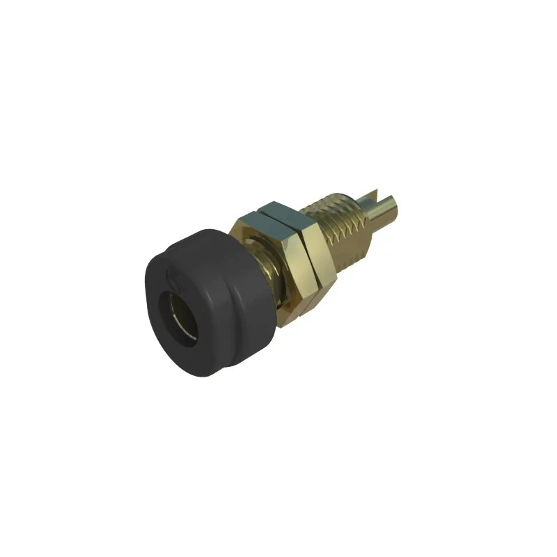 Hirschmann Test & Measurement Black Female Banana Socket 4 mm Connector 60V DC 16A Gold Plating 930175700