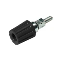 Hirschmann Test & Measurement Black 35A Brass Contact Nickel Plated Female Binding Post 2mm Hole Diameter 931713100