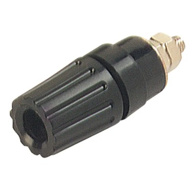 Hirschmann Test & Measurement Black 35A Nickel Plated Brass Contact Female Binding Post 2 mm Hole Diameter 931714100