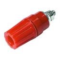 Hirschmann Test & Measurement Red 35A Binding Post with Brass Contacts, Nickel Plated, 2mm Hole Diameter 931714101