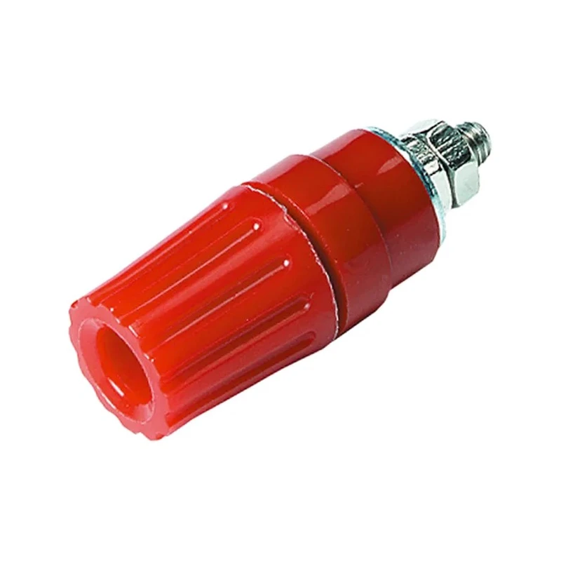 Hirschmann Test & Measurement Red 35A Binding Post with Brass Contacts, Nickel Plated, 2mm Hole Diameter 931714101