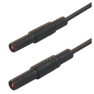 Hirschmann Test & Measurement Connector Test Lead 16A, 1000 V ac, 1000 V dc, Black, 250 mm Lead Length 934070100