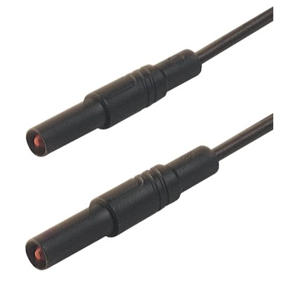 Hirschmann Test & Measurement Connector Test Lead 16A, 1000 V ac, 1000 V dc, Black, 250 mm Lead Length 934070100