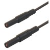 Hirschmann Test & Measurement Connector Test Lead 16A, 1000 V ac, 1000 V dc, Black, 250 mm Lead Length 934070100