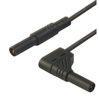 Hirschmann Test & Measurement Connector Test Lead 16A, 1000 V AC/DC, Black, 250mm Lead Length 934078100
