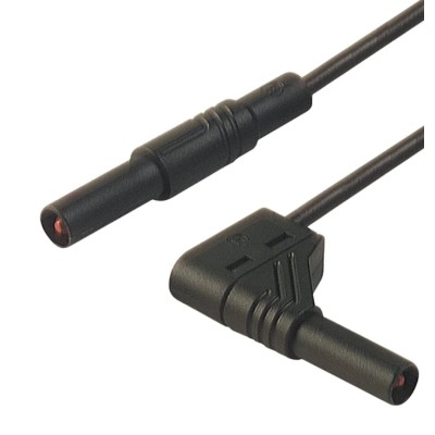 Hirschmann Test & Measurement Connector Test Lead 16A, 1000 V AC/DC, Black, 250mm Lead Length 934078100