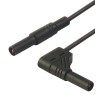 Hirschmann Test & Measurement Connector Test Lead 16A, 1000 V AC/DC, Black, 250mm Lead Length 934078100