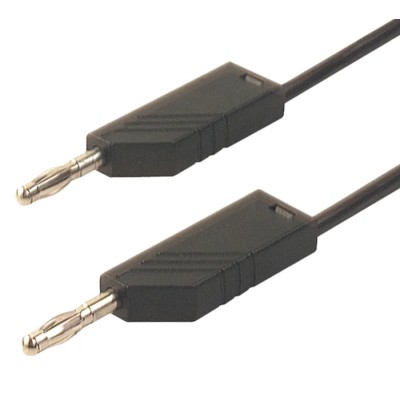 Hirschmann Test & Measurement Connector Test Lead 16A, 30 V AC, 60 V DC, Black, 1.5 m Lead Length 934093100