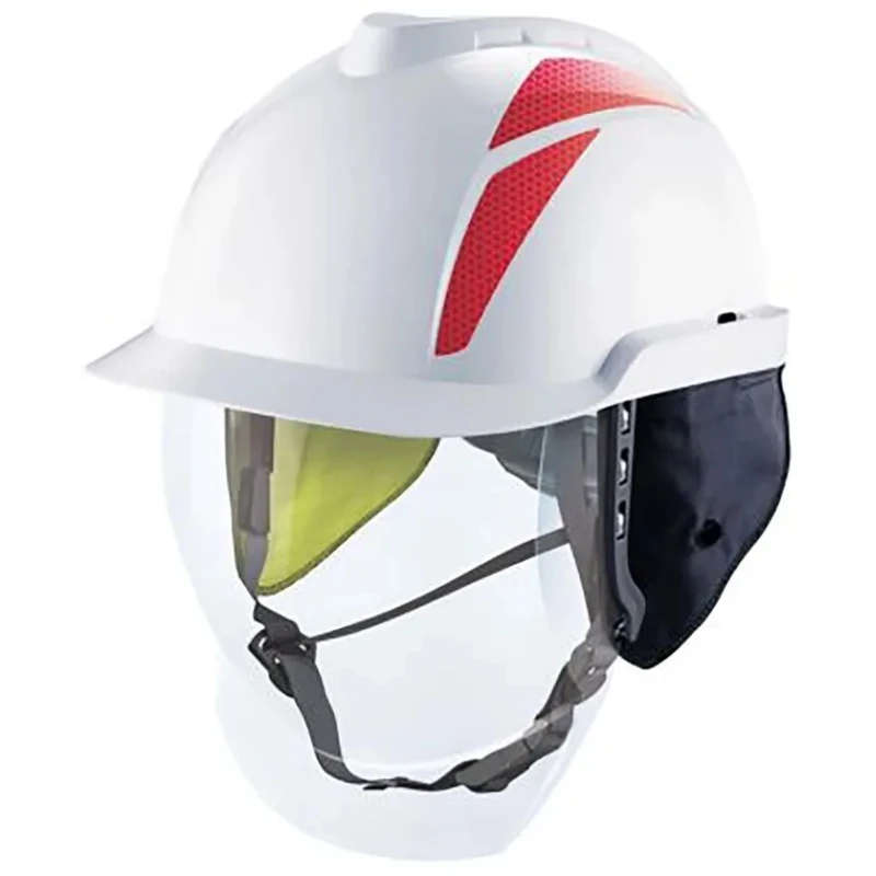 MSA Safety V-Gard 950 Class 1 White Safety Helmet with Chin Strap Included and Adjustable Suspension GVF1A-CBA000G-000