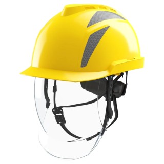 MSA Safety V-Gard 950 Class 1 Yellow Safety Helmet Chin Strap Included Adjustable GVF2A-C0A000G-000