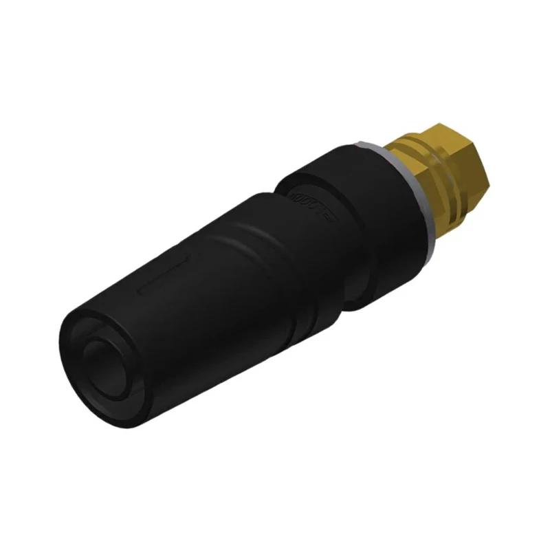 Hirschmann Test & Measurement Black Female Banana Socket 4 mm Connector M4 Thread Termination 32A 1000V ac/dc 972357700