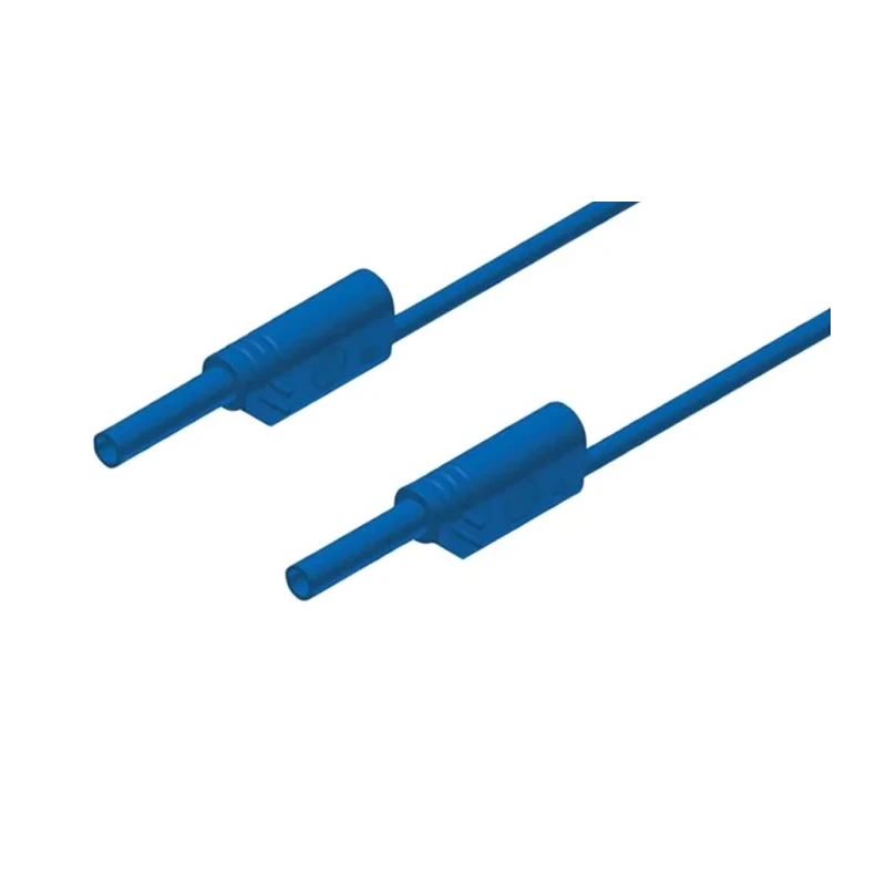 Hirschmann Test & Measurement Connector Test Lead 10A, 1000 V AC/DC, Blue, 250 mm Lead Length 975694702