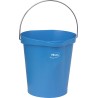 Vikan 12L Polypropylene Hygiene Bucket with Stainless Steel Handle Blue 56863