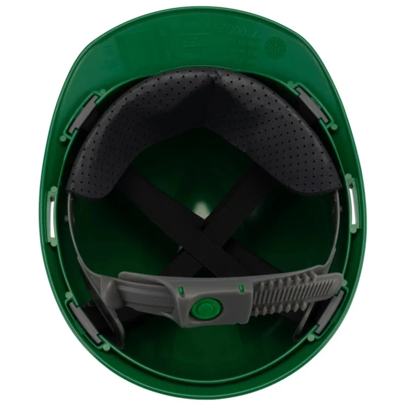 MSA Safety Green Adjustable Safety Helmet V-Gard GV141-0000000-000