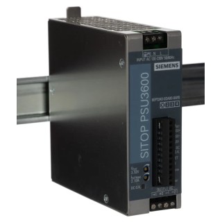 Siemens SITOP PSU3600 Switched Mode DIN Rail Power Supply 264V AC/DC Input 52V DC, 10A Output, 120W PSU3600