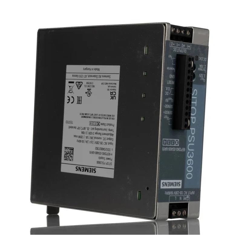 Siemens SITOP PSU3600 Switched Mode DIN Rail Power Supply 264V AC/DC Input 52V DC, 10A Output, 120W PSU3600