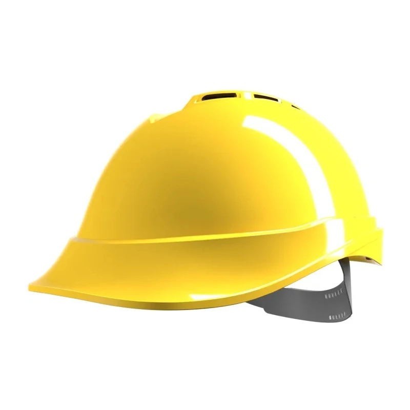MSA Safety Yellow Safety Helmet Ventilated Adjustable ABS Shell with 4 Suspension Points GV621-0000000-000