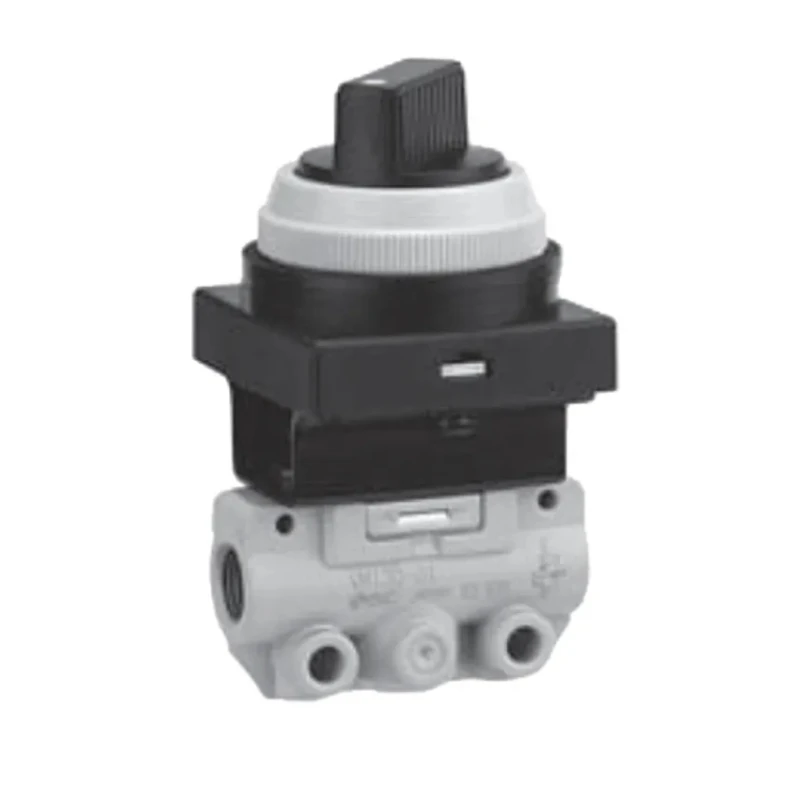 SMC Push Pull Mechanical Valve Series, NPT Rc R 1/8 Thread Size, 3/2 Way Function, 1 Mpa Pressure, Zinc Die Cast Alloy VM100