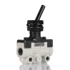 SMC Toggle Lever Pneumatic Manual Control Valve , NPT Rc R 1/8, 1 Mpa Pressure, Zinc Die Cast Alloy Body, VM100 VM130-01-08A