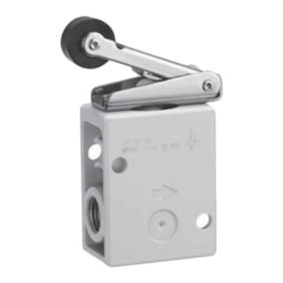 SMC Pneumatic Manual Control Valve VM230-02-01SA Roller Lever, Rc, NPT R 1/4, Maximum Operating Pressure 1 Mpa, VM200 Series