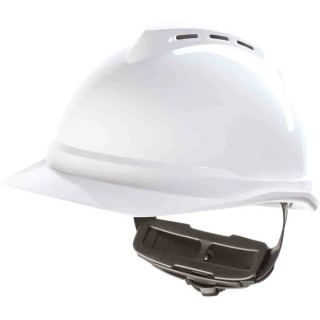MSA Safety V-Gard 500 White Ventilated Adjustable Safety Helmet GV412-0000000-000