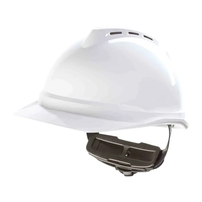 MSA Safety V-Gard 500 White Ventilated Adjustable Safety Helmet GV412-0000000-000