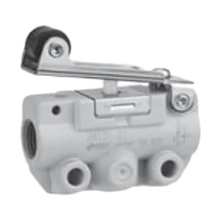 SMC Roller Lever Mechanical Valve 3/2 Way, Zinc Die Cast Alloy Body, Rc and NPT R 1/8 Port Size, 1 Mpa Pressure VM100