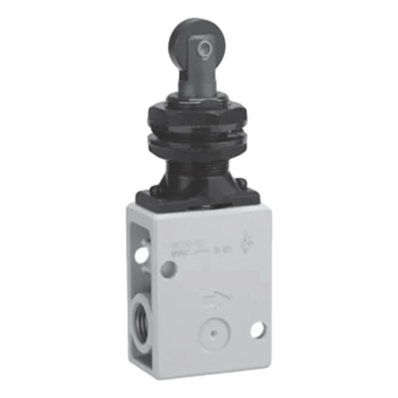 SMC Roller Plunger Pneumatic Manual Control Valve VM200 Series, Rc, NPT R 1/4, 1 Mpa, 1088 L/min, Zinc Die Cast VM230-02-06A