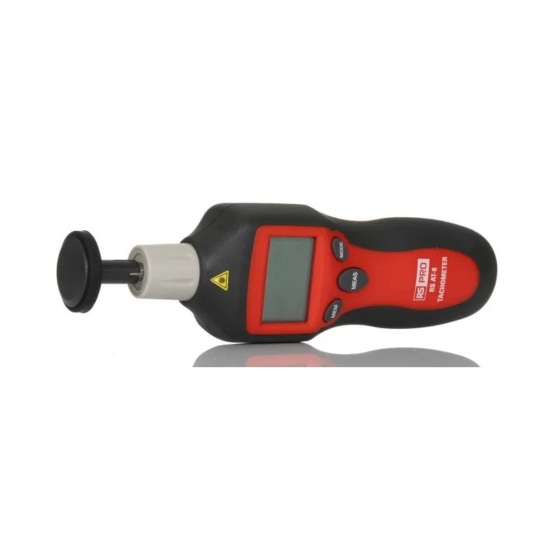 RS PRO High Accuracy Tachometer LCD Display ±0.05% + 1 digit Contact and Non-Contact RPM Meter 9 V Battery 193-8688
