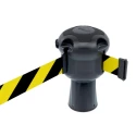 Skipper Silver Retractable Safety Barrier with Black and Yellow Tape, 9 m Length, 240 mm Height, 145 mm Width Skipper01-S B/Y