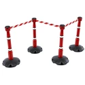Skipper Red Safety Barrier Retractable Barrier with Red and White Tape, 9 m Length Skipper01-R R/W