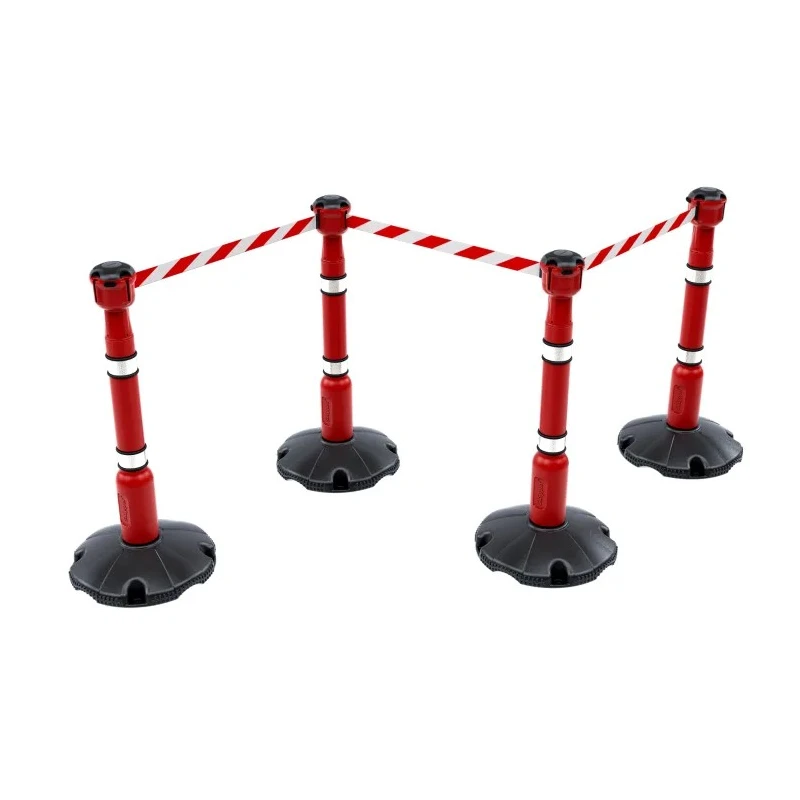 Skipper Red Safety Barrier Retractable Barrier with Red and White Tape, 9 m Length Skipper01-R R/W